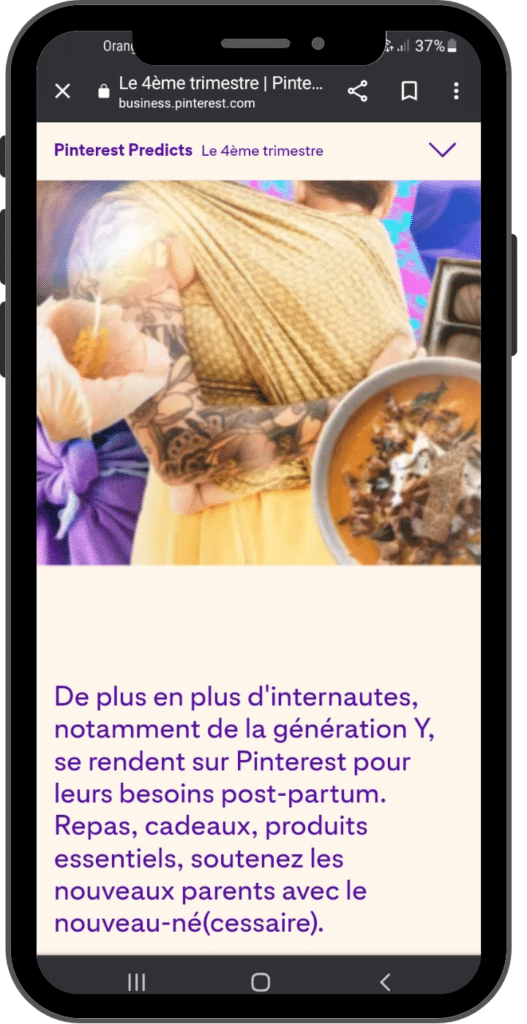 exemple Pinterest predicts sur le 4ème trimestre de grossesse